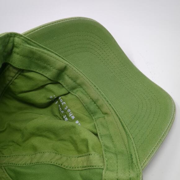 Flower Slideback Baseball Hat Green One Size Embroidered Life Is Good - Picture 8 of 9